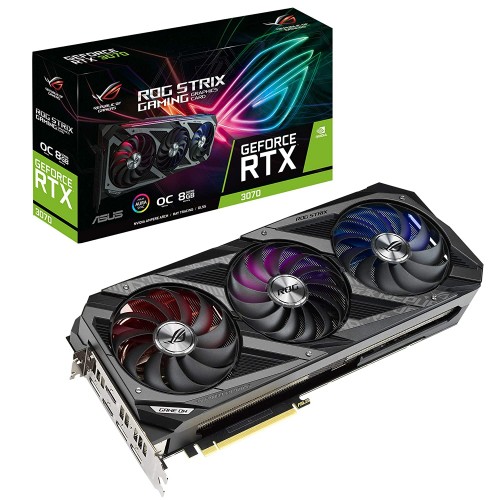 ASUS ROG Strix GeForce RTX 3070 8GB GDDR6 PCI Express 4.0 Graphic Card - ROG-STRIX-RTX3070-O8G-GAMING ASUS ROG Strix GeForce RTX 3070 8GB GDDR6 PCI Express 4.0 Graphic Card - ROG-STRIX-RTX3070-O8G-GAMING